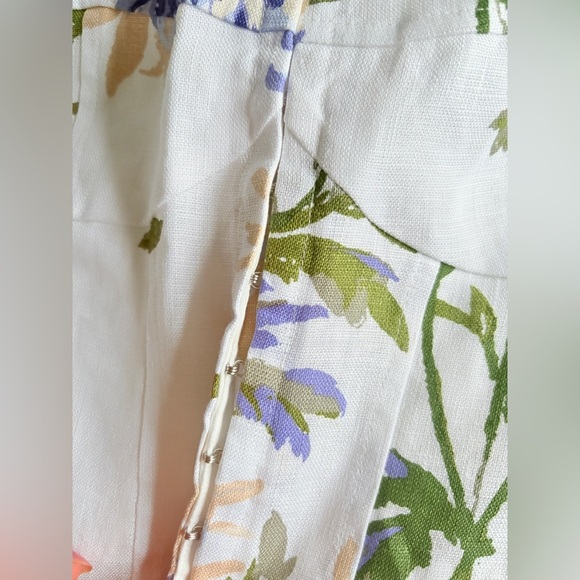 NEW Reformation Anatolia Linen Corset Two Piece Serenity White Floral US 2 UK 6 - Picture 15 of 16